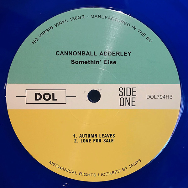 Vinyl Record Cannonball Adderley – Somethin' Else (Blue) LP - img.2