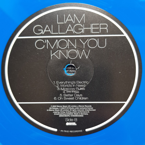 Vinyl Record Liam Gallagher - C'mon You Know (Blue) LP - img.6
