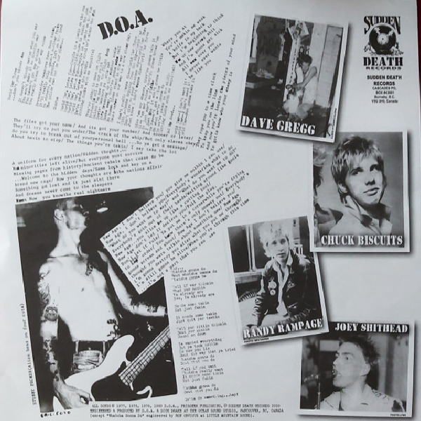 Vinyl Record D.O.A. - Something Better Change LP - img.4