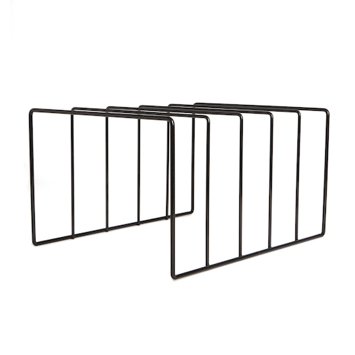 Vinyl record stand MJI Audio Vinyl Records Holder R25 Black - img.1