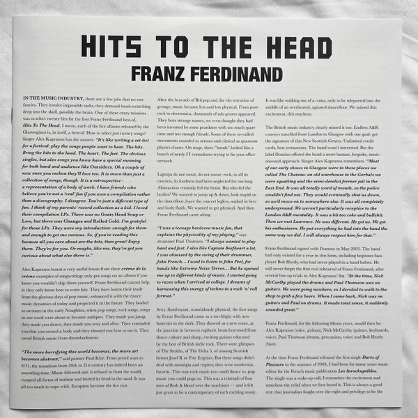 Vinyl Record Franz Ferdinand - Hits To The Head - Limited Edition Red Vinyl 2LP - img.6