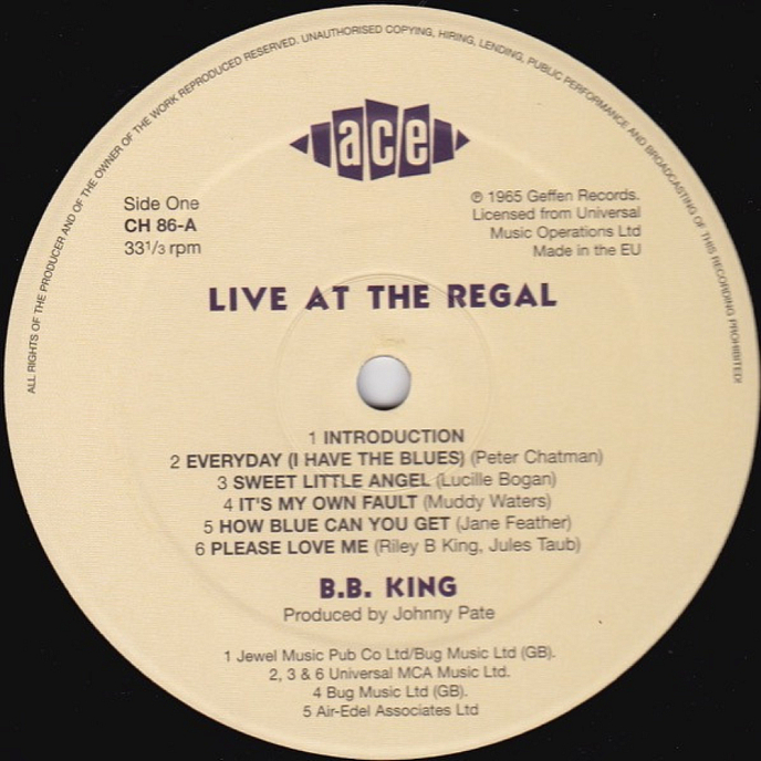Vinyl Record B.B. King - Live At The Regal LP - img.2