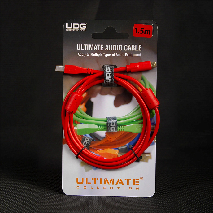 Cable UDG Ultimate Audio Cable USB-C - USB-B Straight 1.5m Red - img.3