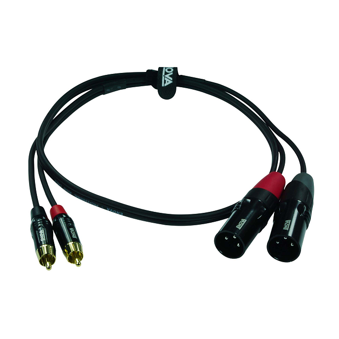 Cable ENOVA EC-A3-CLMXLM-1 Black 2RCA-2XLR 1m - img.3