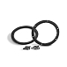 Eartips HIFIMAN Aluminium Trim Rings black - img.0
