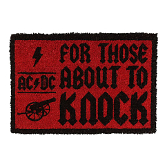 Floor mat Pyramid AC/DC For Those About To Knock (Doormat) Black/Red 40x57cm