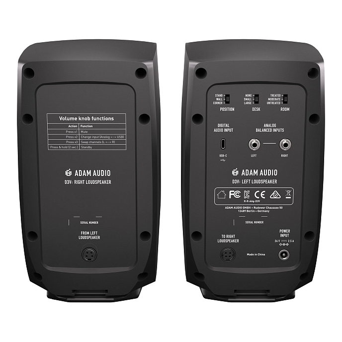 Studio monitor ADAM AUDIO D3V Black - img.2