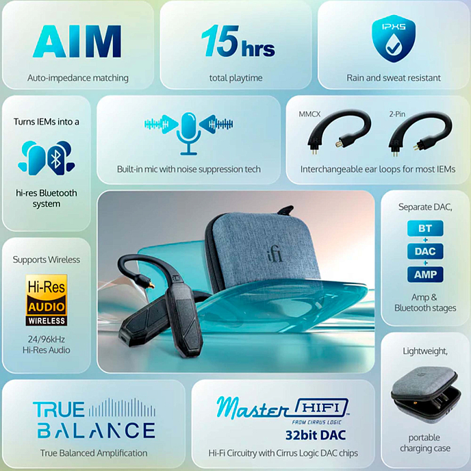 Adapter iFi Audio GO pod Air Hi-Res Bluetooth TWS Adapter Black - img.6