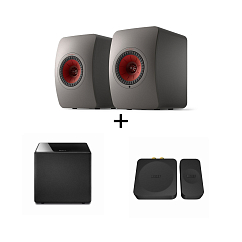 Kit KEF LS50 Wireless II Titanium Grey + Kube 8B Subwoofer + KW1 Kit
