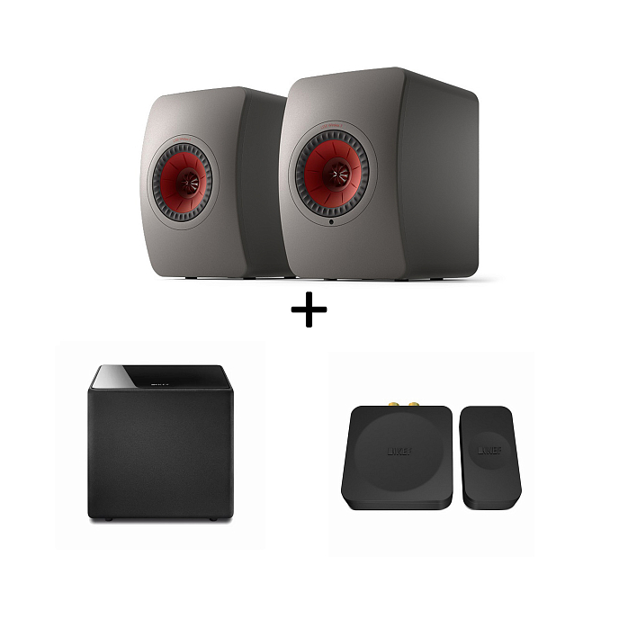 Kit KEF LS50 Wireless II Titanium Grey + Kube 8B Subwoofer + KW1 Kit - img.0