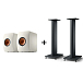 Bookshelf speakers KEF LS50 Wireless II Mineral White + KEF S2 Floor Stand - img.0