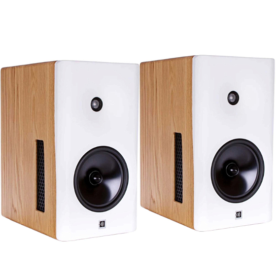 Bookshelf speakers Dutch & Dutch 8c Speaker White & Natural (pair) - img.0