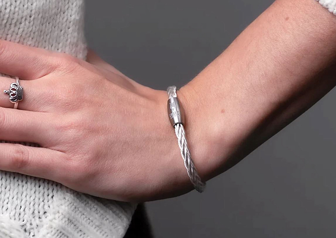 Bracelet Meze Handcrafted Bracelet Silver size l - img.4