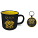 Kit Pyramid Queen Logo (Gift Set Mug and Keychains) Black/Yellow - img.0