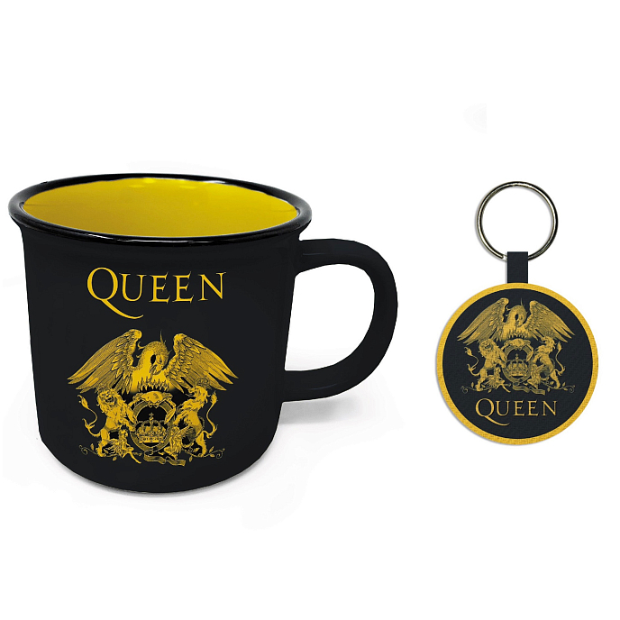 Kit Pyramid Queen Logo (Gift Set Mug and Keychains) Black/Yellow - img.0