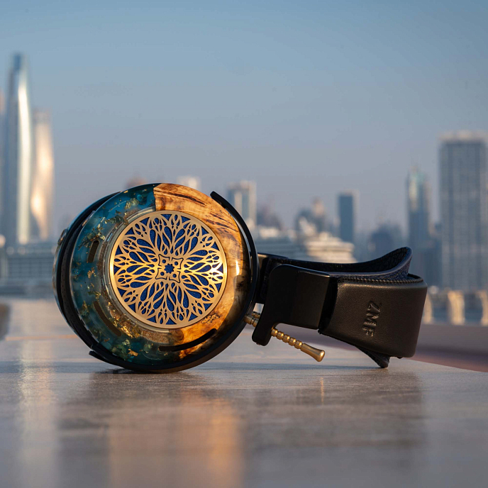 Over-ear headphones ZMF Atrium Open - Resin Flake Blue Aluminum - img.1