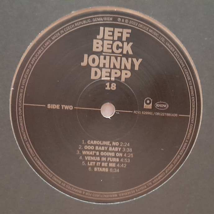 Vinyl Record Jeff Beck - Johnny Depp - 18 (Gold Vinyl) LP - img.6