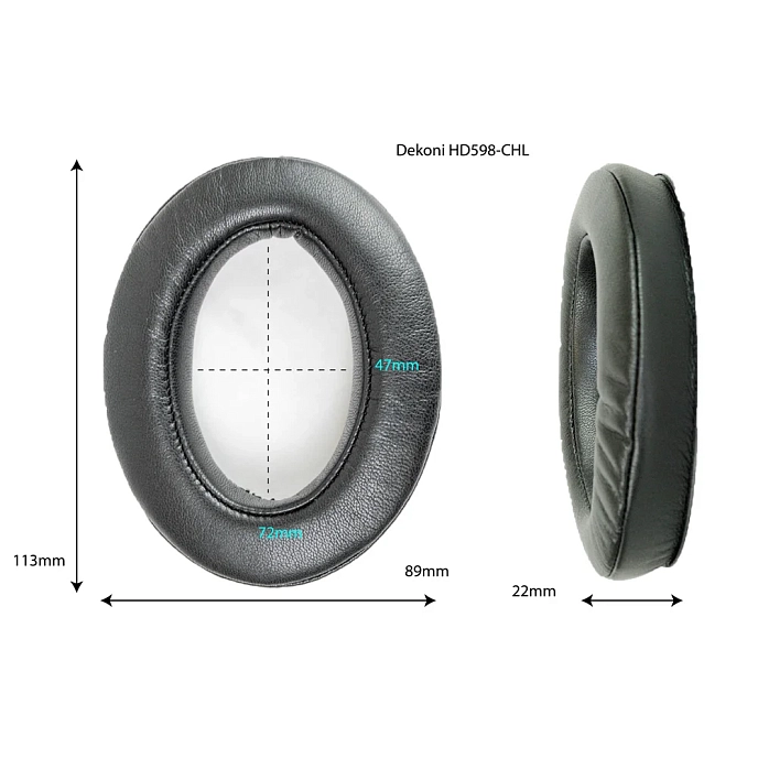 Eartips Dekoni Audio Choice Leather for Sennheiser HD598 - img.1