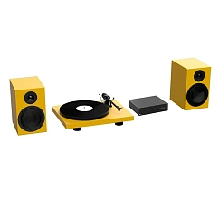 Turntable Pro-Ject COLOURFUL AUDIO SYSTEM (UK PLUG) satin yellow