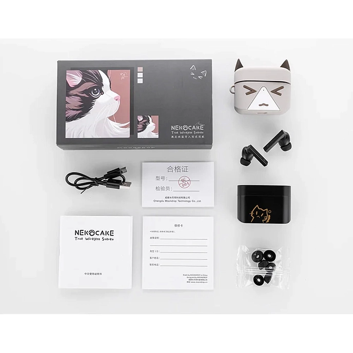 Wireless Headphones MoonDrop Nekocake Kuroneko Suit black tws - img.4