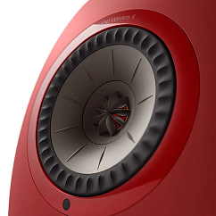 Bookshelf speakers KEF LS50 Wireless II Crimson Red + KEF S2 Floor Stand Black