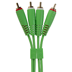 Cable UDG Ultimate Audio Cable Set 2RCA - 2RCA Straight 1.5m Green