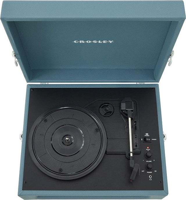 Turntable Crosley Voyager Portable With Bluetooth Out Washed Blue - img.4