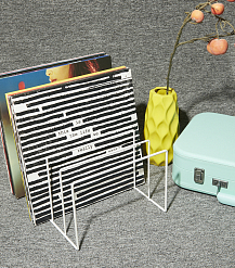 Vinyl record stand MJI Audio Vinyl Records Holder R25 White