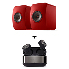 Speaker System KEF LS50 Wireless II Crimson Red + Devialet Gemini II Matte Black (Bundle)