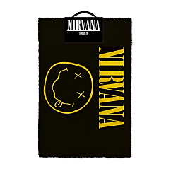 Floor mat Pyramid Nirvana Smiley (Doormat) Black/Yellow 40x60cm