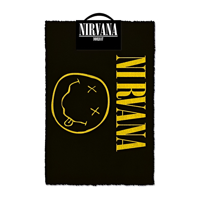Floor mat Pyramid Nirvana Smiley (Doormat) Black/Yellow 40x60cm - img.0