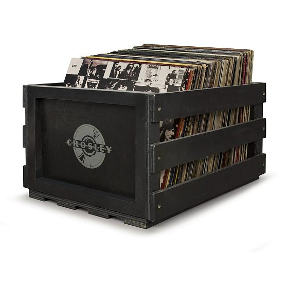 Vinyl Storage Box Crosley Record Storage Crate Black - img.0