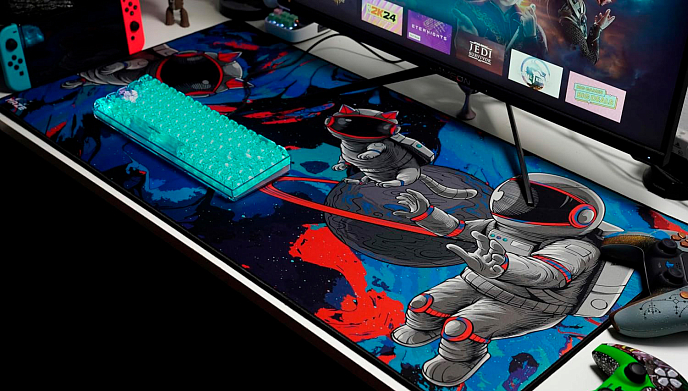 Mouse pad Maze ASTRO PAW-RC Blue 2XL - img.1