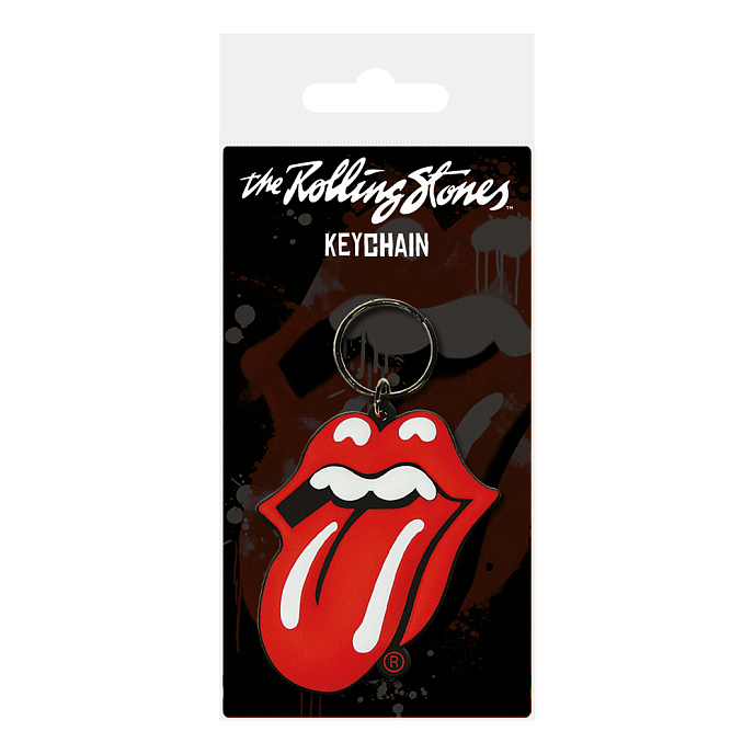 Souvenir Pyramid The Rolling Stones Tongue (Rubber Keychain) Red - img.1