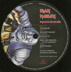 Vinyl Record Iron Maiden - No Prayer For The Dying