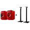 KEF LSX II Lava Red + KEF S1 Floor Stand Grey