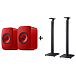 Kit KEF LSX II Lava Red + KEF S1 Floor Stand Grey - img.0
