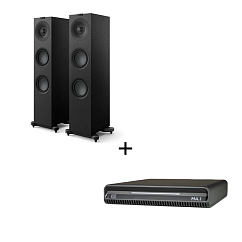 Speaker System KEF Q7 Meta Satin Black (Pair) + VSSL MA.1 Black