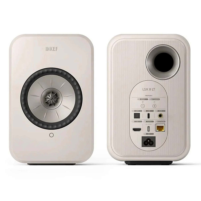 Bookshelf speakers KEF LSX II LT Stone White + KEF P1 Desk Pad Silver - img.4