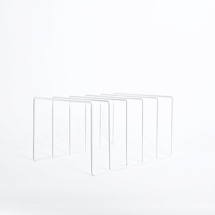 Vinyl record stand MJI Audio Vinyl Records Holder R25 White - img.1