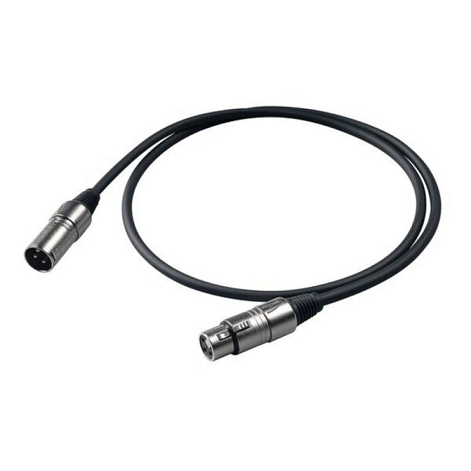 Cable Proel Bulk250Lu10 black XLR-f - XLR-m 10m - img.0