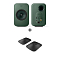KEF LSX II LT Sage Green + KEF P1 Desk Pad Black