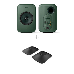 Kit KEF LSX II LT Sage Green + KEF P1 Desk Pad Black