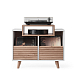 Hi-Fi Stand NorStone Oslo Vinyl 800 White/Light Oak - img.1
