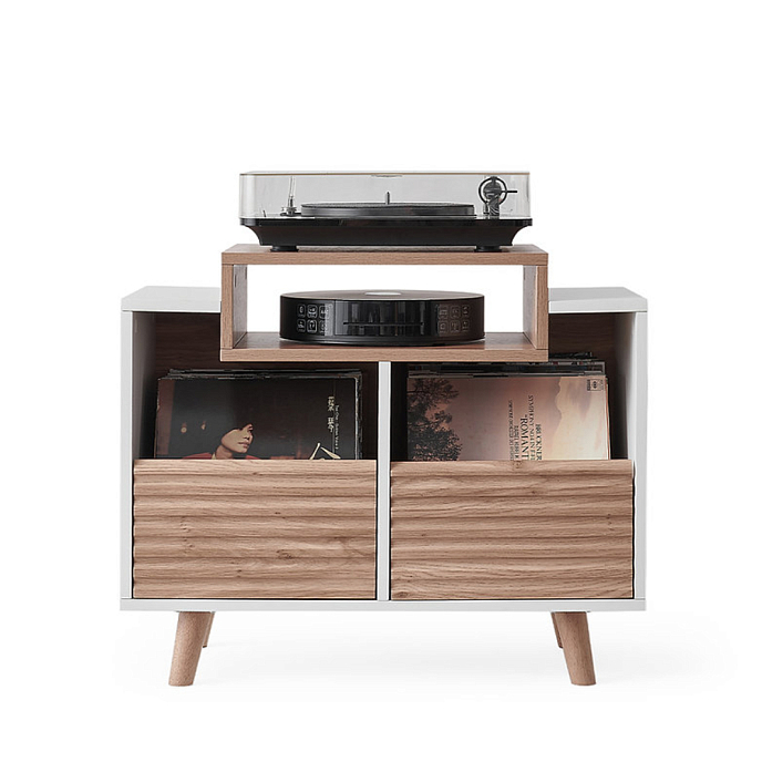 Hi-Fi Stand NorStone Oslo Vinyl 800 White/Light Oak - img.1