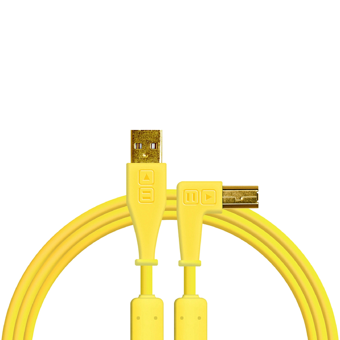 Cable DJTT Chroma Cables USB-A - USB-B Right Angled Yellow 1.5m - img.0
