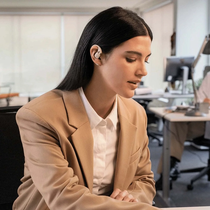 Wireless Headphones Shokz OpenFit Beige - img.6