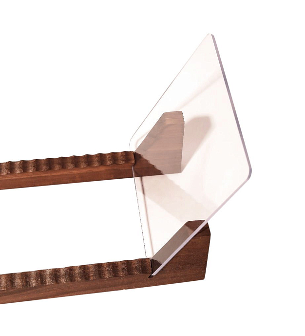 Vinyl record stand MJI Audio Vinyl Record Candlenut Holder With Acrylic - img.4