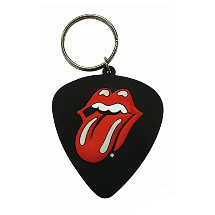 Souvenir Pyramid The Rolling Stones Plectrum (PVC Keychain) Black/Red - img.0