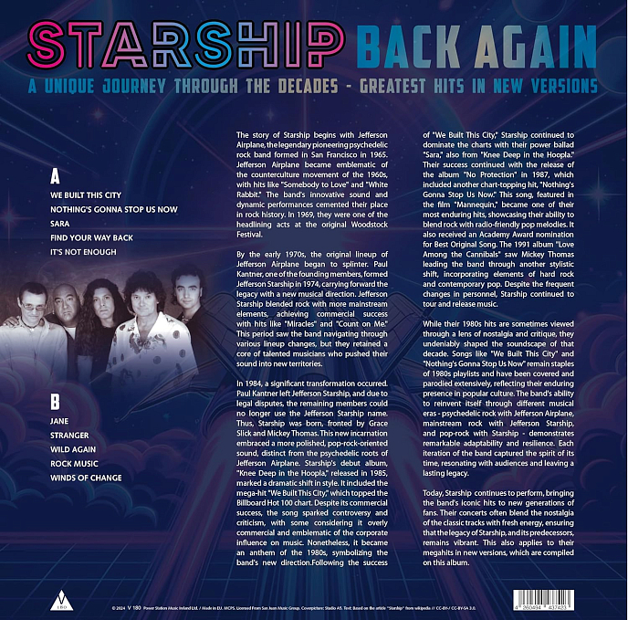 Vinyl Record Starship – Starship Back Again - Clear/Purple - LP - img.1